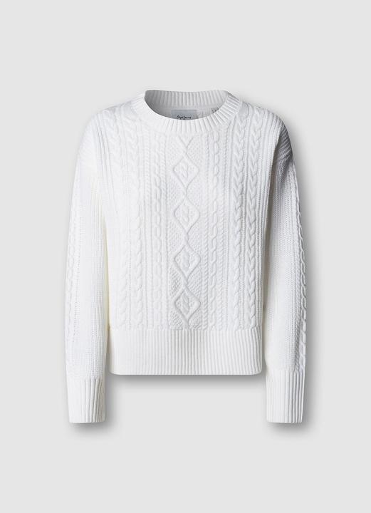 Produktbild Pepe Jeans Zopfmuster-Pullover mit Rundhalsausschnitt (XL)
