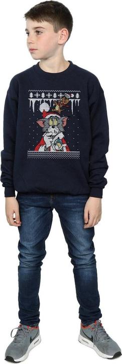 Actual product image Tom & Jerry Boys Christmas Fair Isle Sweatshirt (140, 146)
