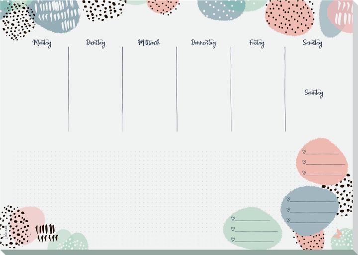 Actual product image Jolie Paper writing pad ®, A3, Rose Inspiration (DE), layout in German language, with undated (42 x 29 cm)