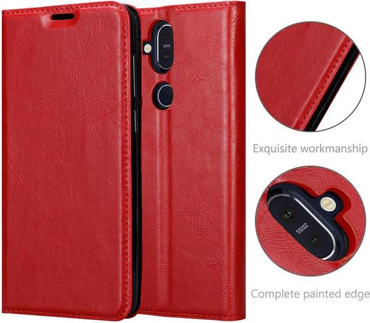 Actual product image Cadorabo Book Invisible Magnet Cover (Nokia 8.1)