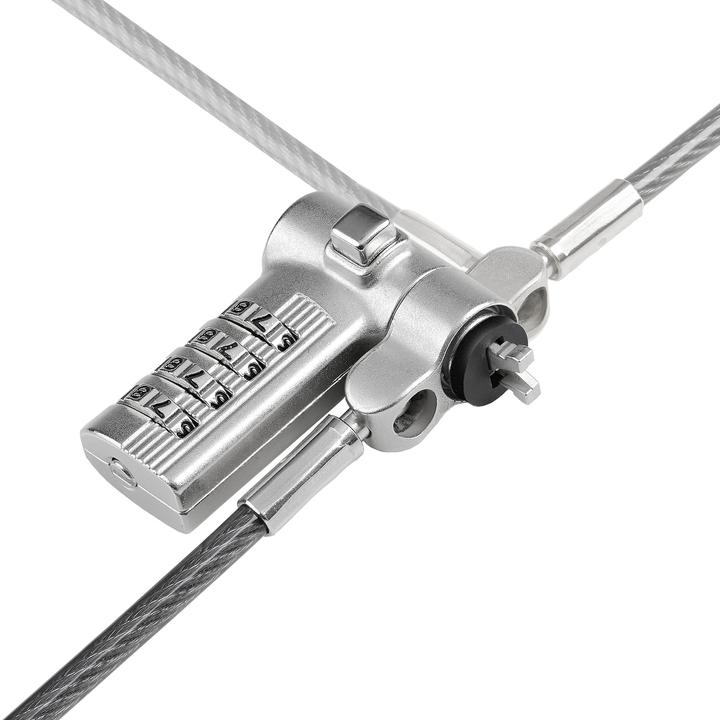 Produktbild StarTech COM Universal Laptopschloss 2m Serialisiertes Sicherheitsschloss Noble Wedge/Nano/K-Slot Ko