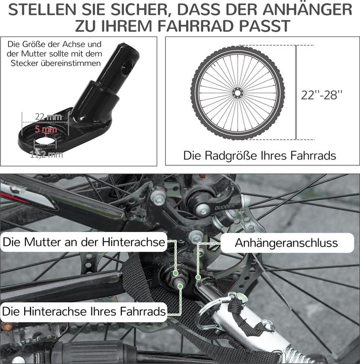 Produktbild PawHut Hundeanhänger Oxfordstoff, Stahl Grau