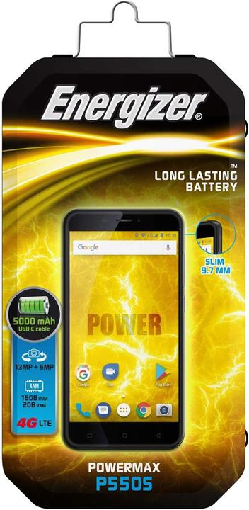 Image du produit Energizer POWER MAX P550S (16 Go, Noir, 5.51", Double SIM, 4G)