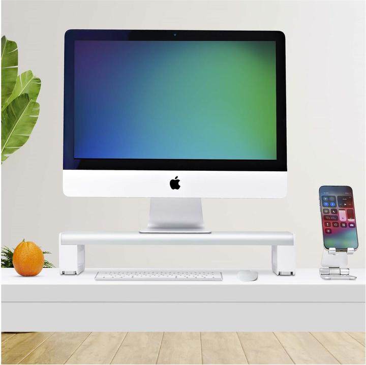 Produktbild StarTech com Ergonomischer Monitorständer, bis 15kg, Feste Höhe 9cm, Schreibtisch Bildschirmerhöhung
