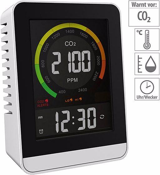Immagine prodotto Infactory Misuratore di CO2 digitale con temperatura, umidità, orologio e sveglia