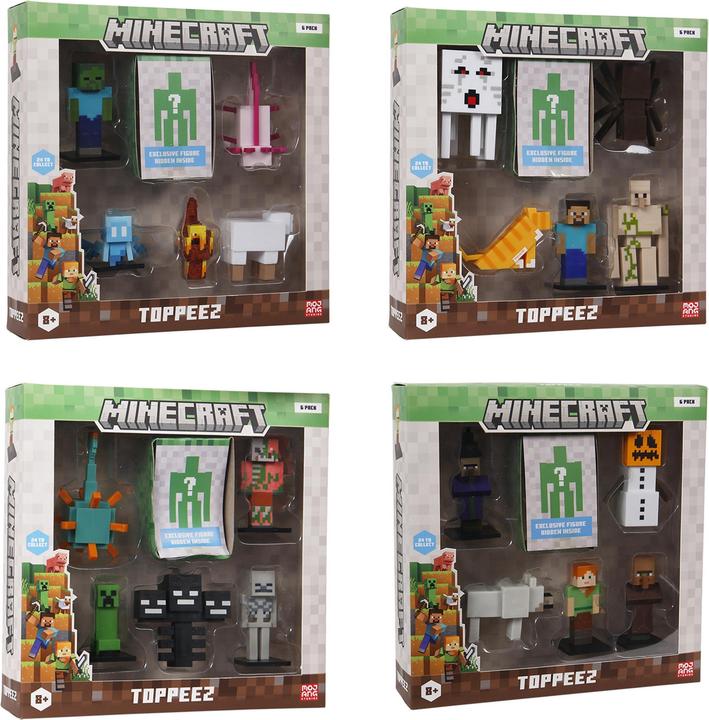 Actual product image Minecraft - 3D Figure 6 Pack Deluxe Box - (2060MC)