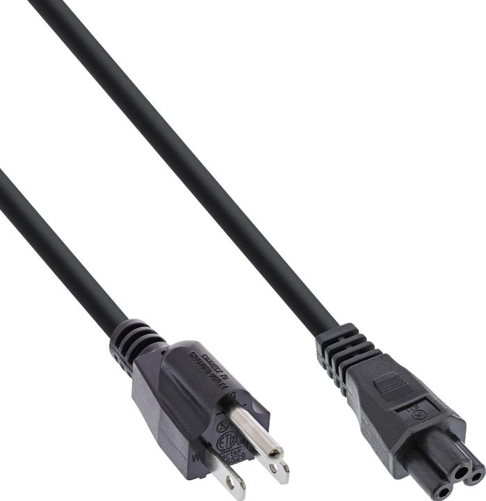 InLine 35er B-Pack ® Netzkabel für Notebook, USA/Canada, 3pol Kupplung, 2m (2 m)