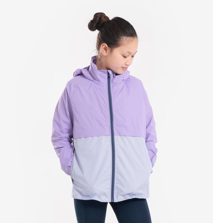 Actual product image Kiprun Children's running jacket 3-in-1 waterproof removable inner jacket - purple (122)