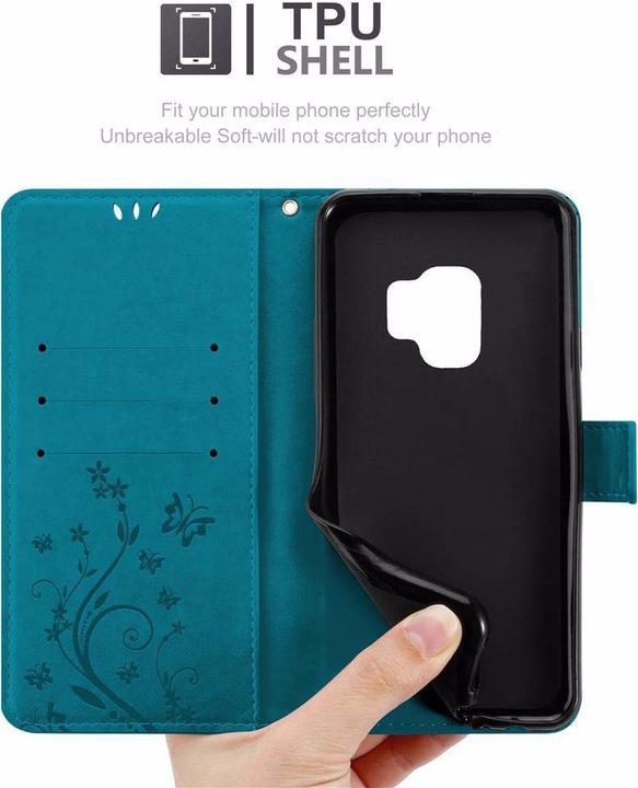 Produktbild Cadorabo Flower Book Cover (Samsung Galaxy S9)