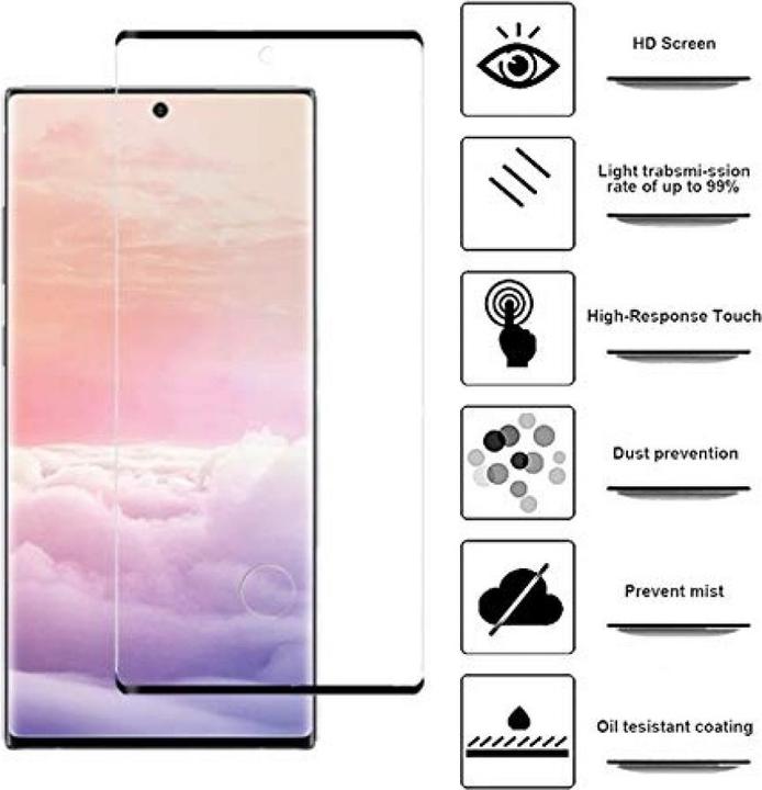 Immagine prodotto Screenguard Samsung Galaxy Note10 Pellicola di vetro protettiva a schermo intero 2.5D 9H (1 pz., Samsung Galaxy Note 10)