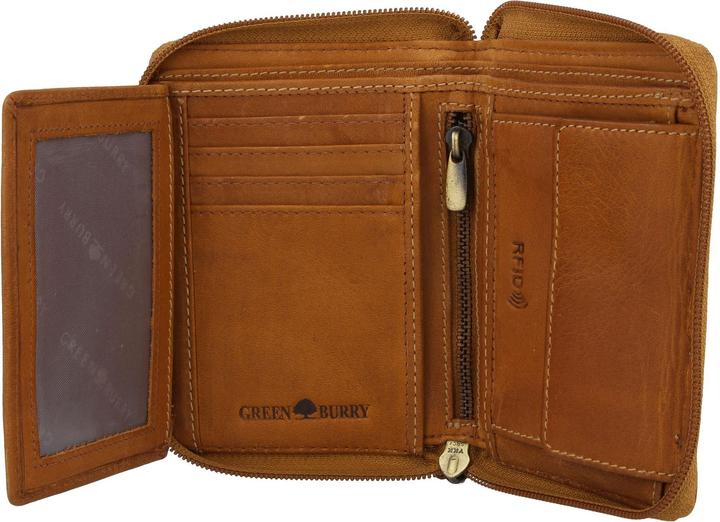 Produktbild Greenburry Tornado Geldbörse RFID Schutz Leder 10 cm