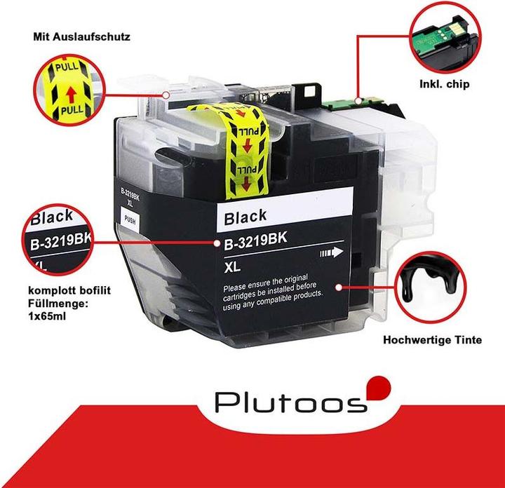 Immagine prodotto Plutoos Brother LC-3219 Cartuccia XXL compatibile, Nero LC-3219XLBK
