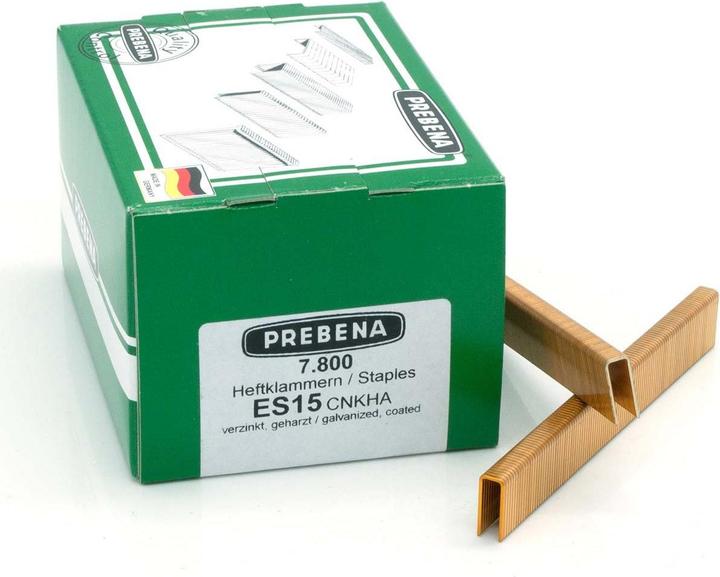Actual product image Prebena Staples galvanised resinated15 mm