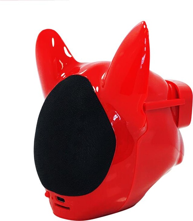 Actual product image PhoneLook Enceinte Bulldog Party tête de chien Bluetooth 4.1 haut-parleur incl. connecteur AUX