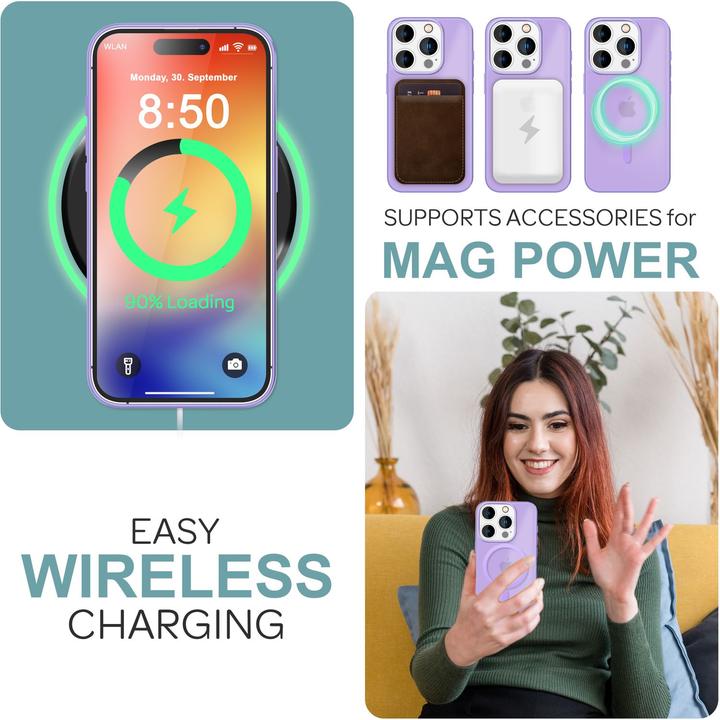 Produktbild Nalia Matte Hybrid Hülle mit MagSafe Funktion (Apple iPhone 16 Pro Max)