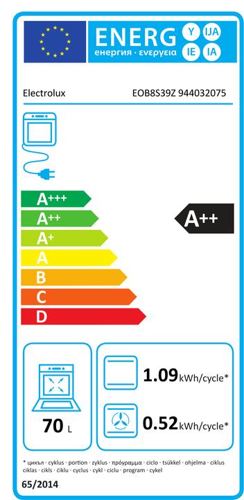 Energie-Label Electrolux Piekarnik EOB8S39Z