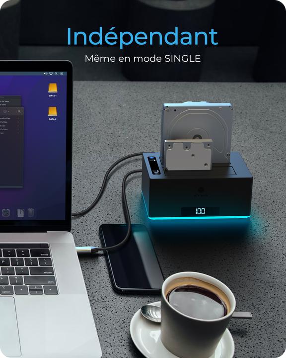 Image du produit Icy Box Docking- & Klonstation (USB-B, 1 portion)