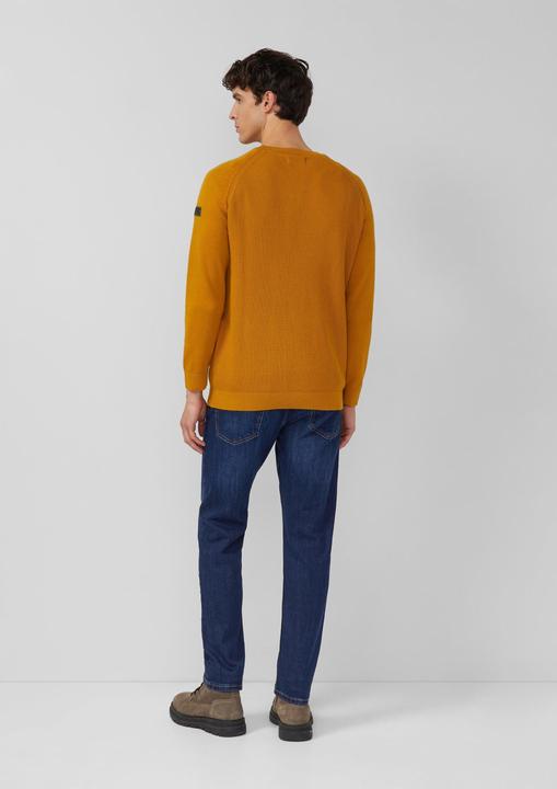 Actual product image s.Oliver Strickpullover Strickpullover mit Raglanärmeln und Logo-Patch (XXL)