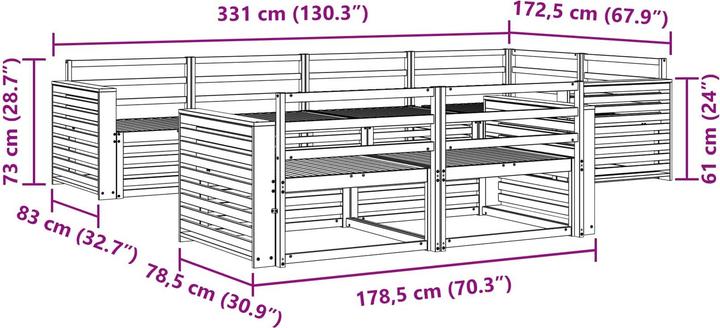 Produktbild vidaXL Outdoor-Sofa