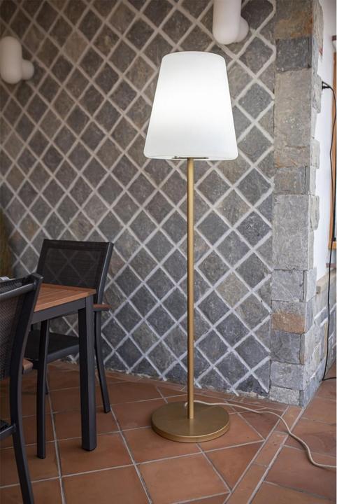 Immagine prodotto Newgarden LOLA SLIM 180 Lampada da terra a LED in ottone 180cm dimmerabile + controller E27 per interni ed (600 lm, E27, IP65)