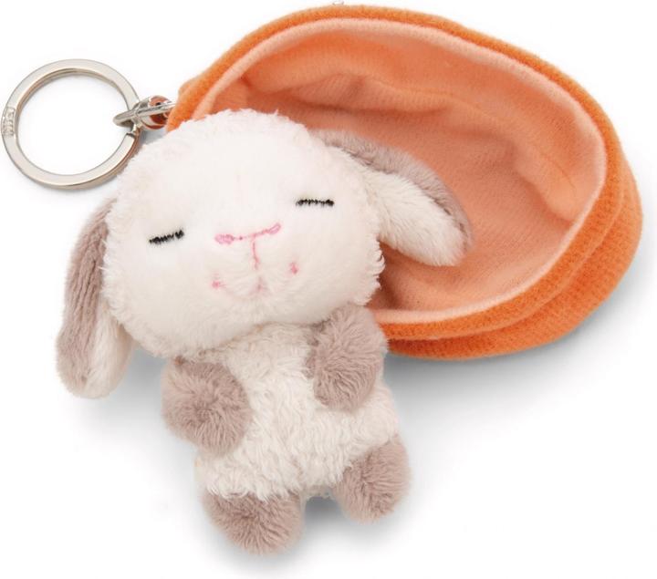 Productafbeelding NICI Schlüsselanhänger Sleeping Pets Lamm im Körbchen aprikot 8cm