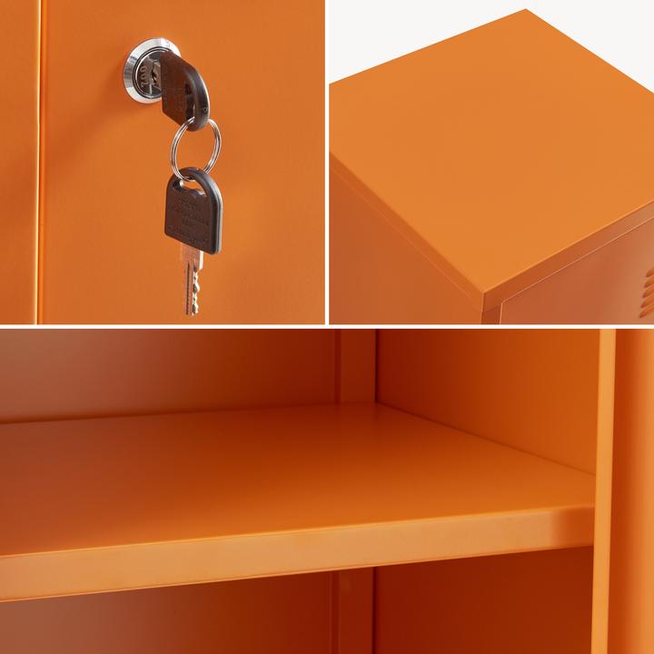 Actual product image En.Casa Einzelspind Kurikka 137x38x38 cm Orange (38 x 38 x 137 cm)