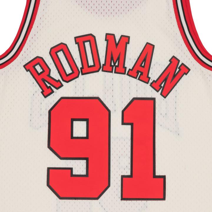 Immagine prodotto Mitchell & Ness Maglia Swingman Uomo dei Chicago Bulls Dennis Rodman, colore bianco sporco della squadra (M)