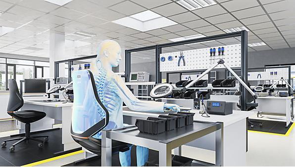 Produktbild Bimos ESD-Arbeitsdrehstuhl TEXON (45 - 62 cm)