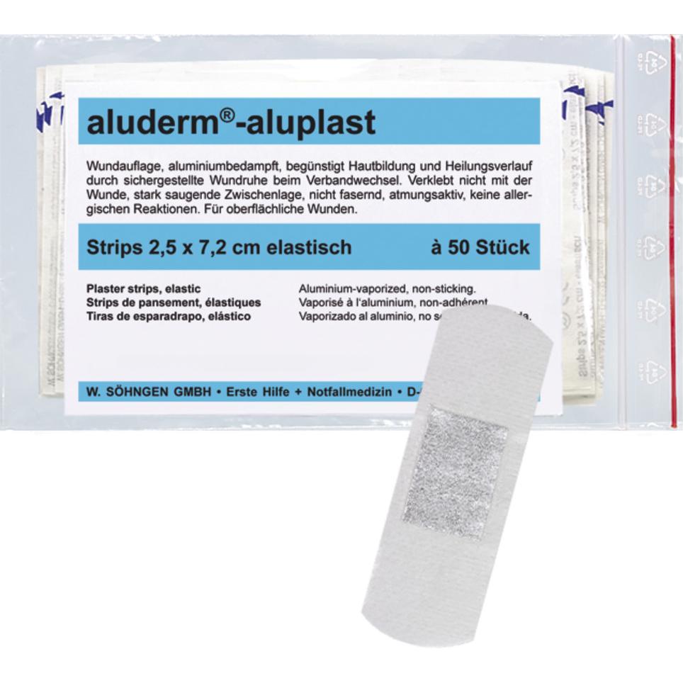 Söhngen, Pflaster, aluderm-aluplast Pflasterstrips, 2,5 x 7,2 cm (50 x)