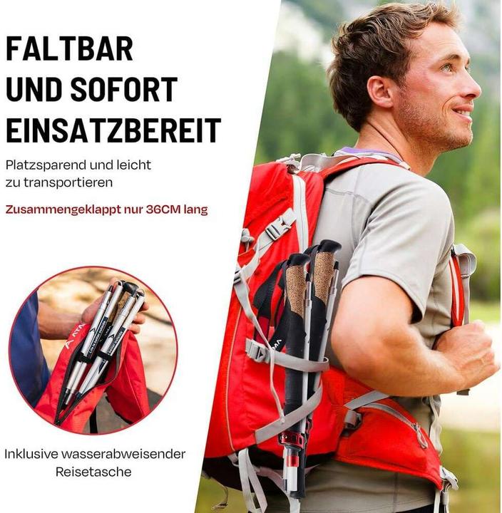 Produktbild Atacama Teleskop Wanderstöcke, Flip Lock 110-135 cm (110 - 135 cm)