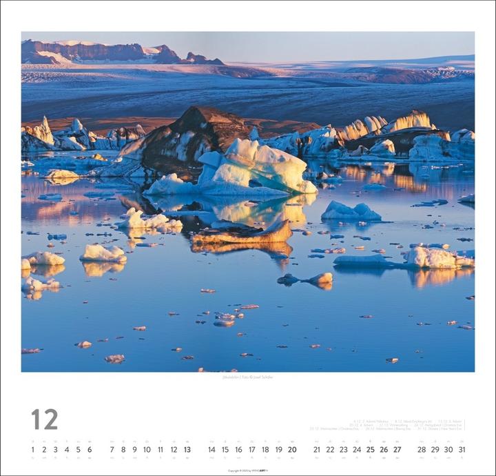 Immagine prodotto Island Kalender 2026 - Insel aus Feuer und Eis (48 x 46 cm)
