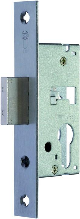 SSF Serratura da infilare con telaio tubolare PZ 24/25 mm DIN sinistra/destra con bordo in acciaio inox (Serratura a mortasa)