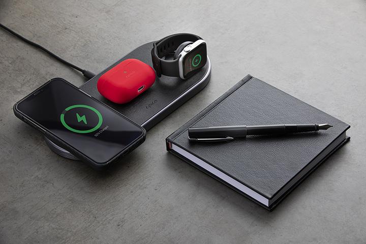 Actual product image Epico Wireless Charging Base 3in1 PU leather (30 W)