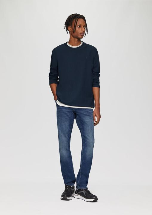 Actual product image S.Oliver T-Shirt Longsleeve mit Rippstruktur und Logostickerei (M)