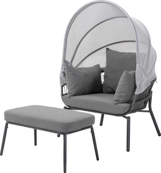 Leco Sessel mit Fusshocker CLARA (102 cm)