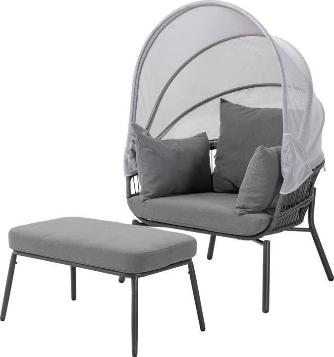 Actual product image Leco Sessel mit Fusshocker CLARA (102 cm)