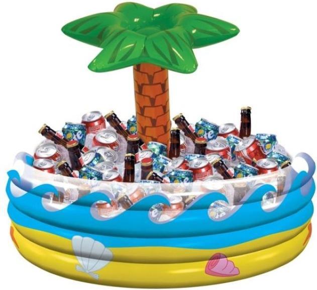 Actual product image Amscan Inflatable palm island - drinks holder