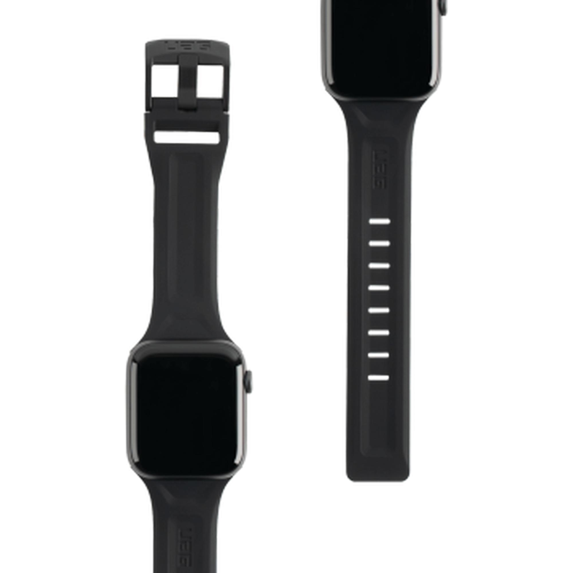 UAG Scout Strap (44 mm, Silikon), Uhrenarmband, Schwarz