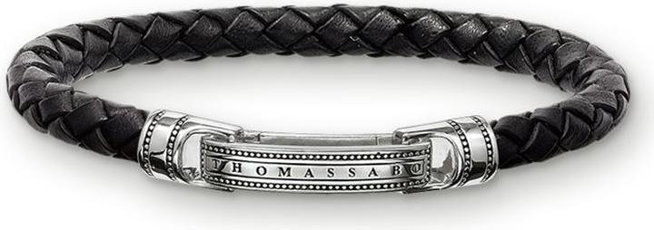 Thomas Sabo Bracelet (22 cm, Cuir, Argent)