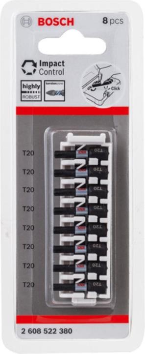 Produktbild Bosch Zubehör PRO Torx Impact Bit, T20, 25 mm, 8-tlg.