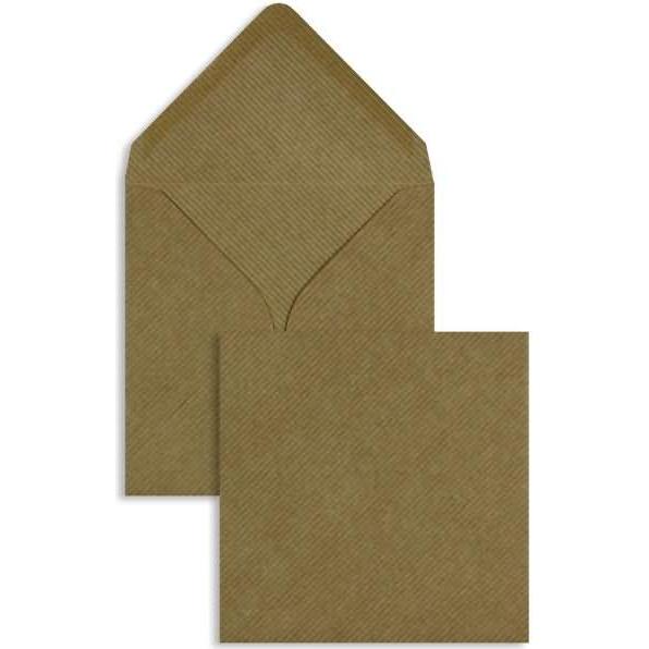Blanke, Briefumschlag, Briefumschläge 155x155mm 100g/qm gummiert VE=100 Stück braun (100 x)