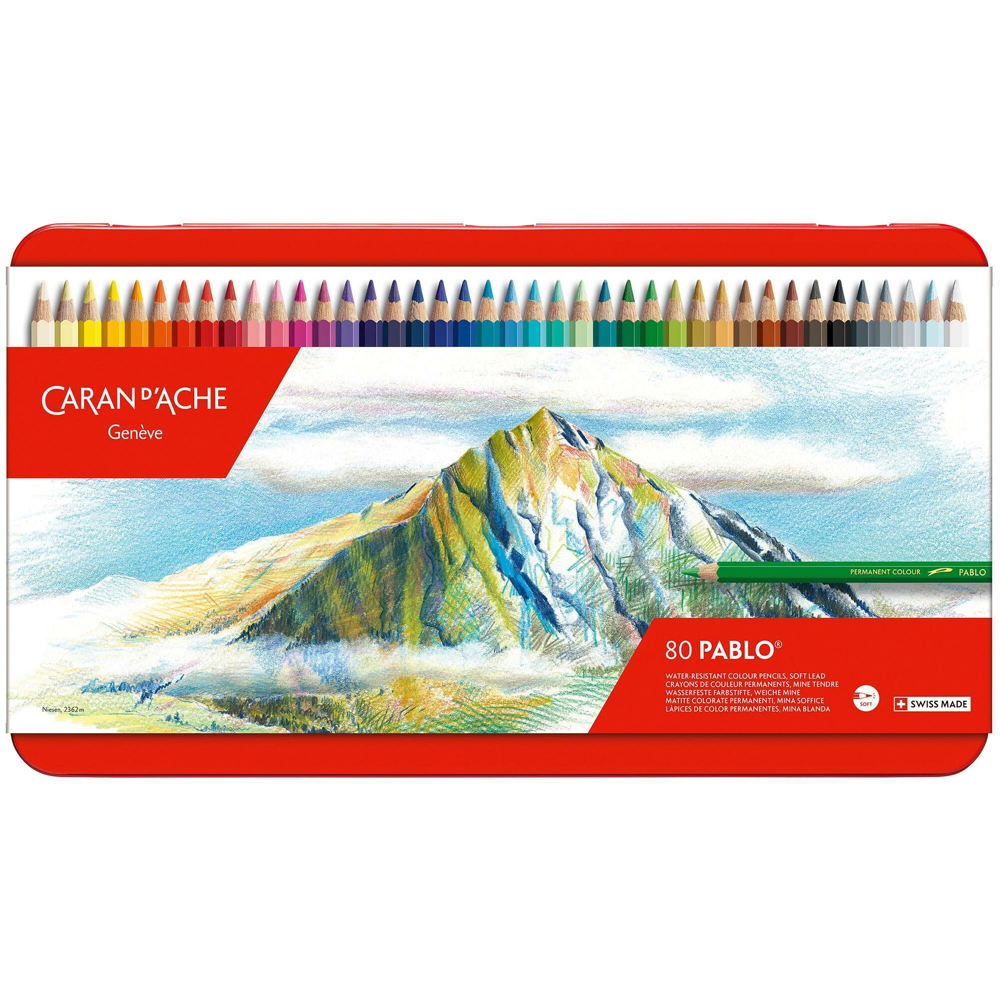 Caran d'Ache, Malstifte, Pablo (Mehrfarbig, 80 x)