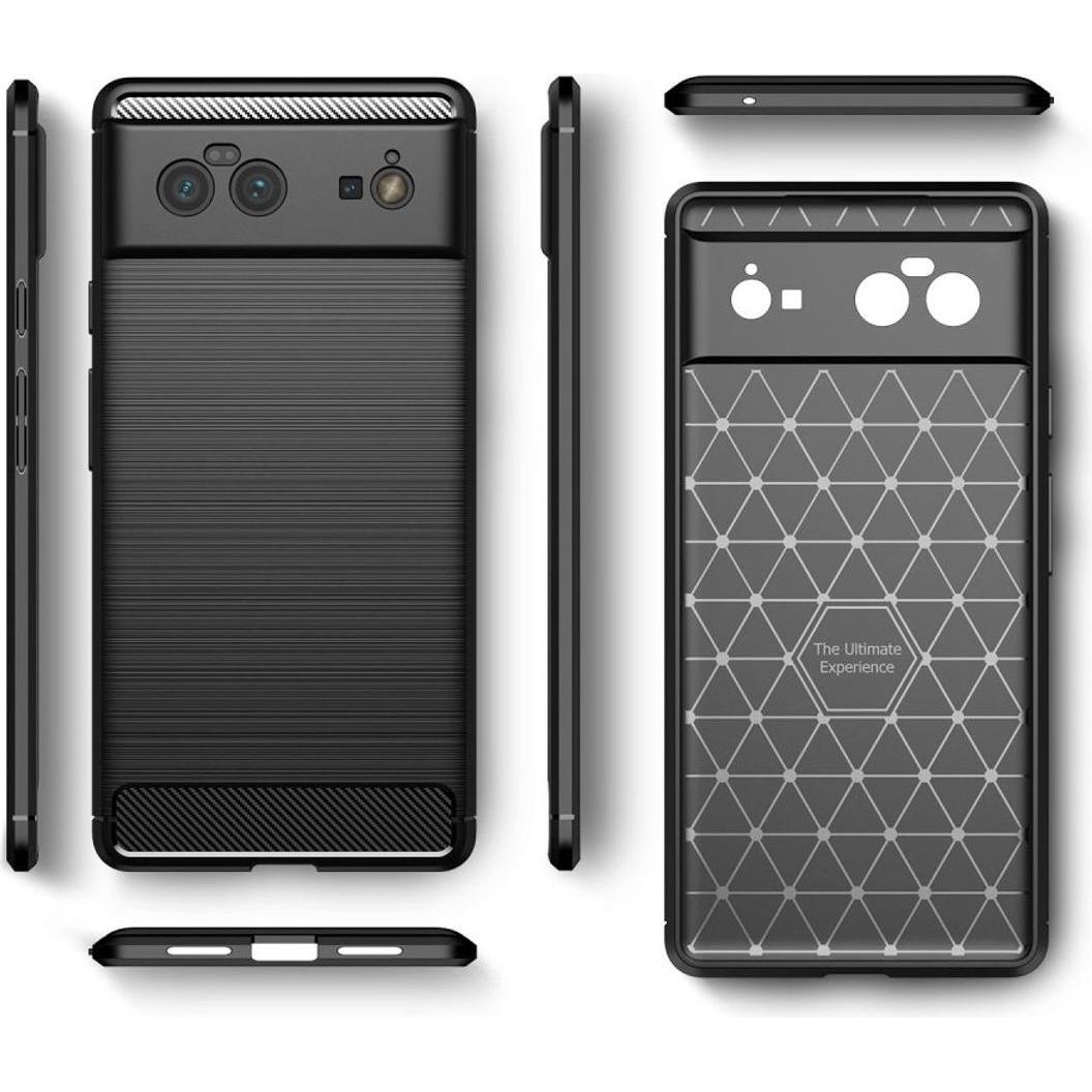 Thumbnail - König Design Handyhülle für Google Pixel 6 Case Handy Cover Schutz Tasche Schutzhülle Carbon (Google Pixel 6a), Smartpho...
