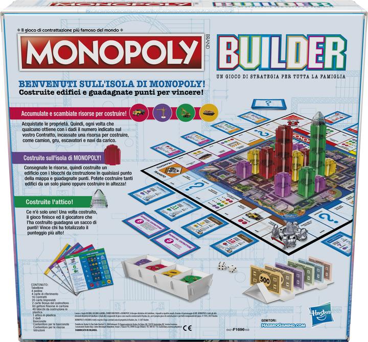 Produktbild Hasbro Gaming Monopoly Builder (Italienisch, 2 - 4 Spieler)