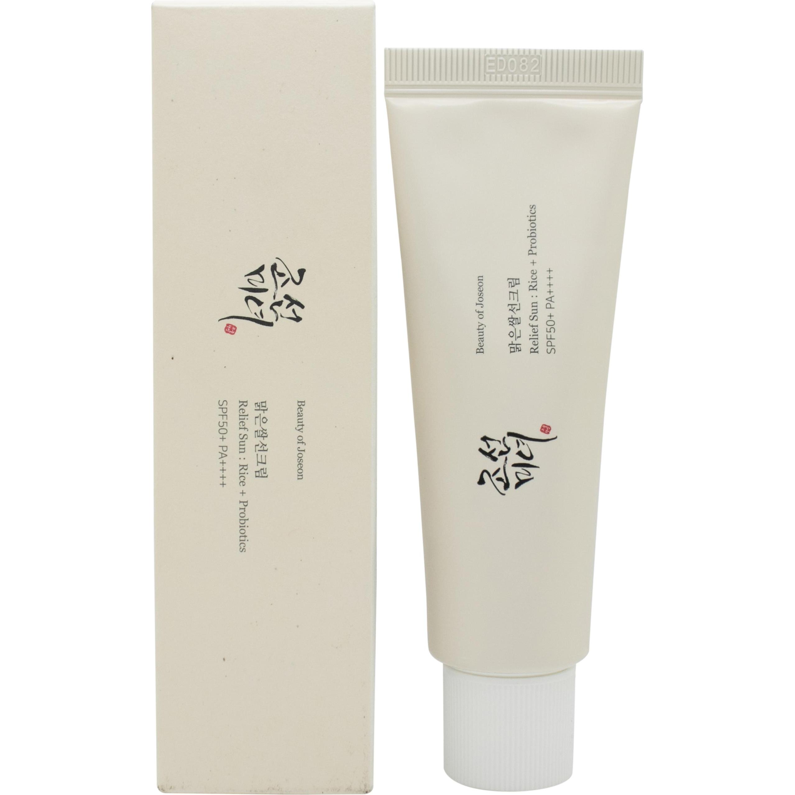 Beauty of Joseon, Crema solare, Relief Sun Rice Probiotics (Crema solare viso, SPF 50+, 50 ml, 0.05 g)