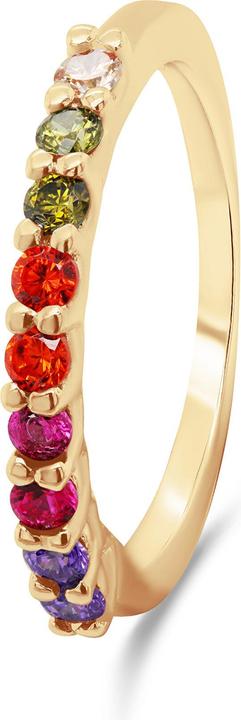 Immagine prodotto Brilio Argento - Anello placcato in oro con zirconi colorati RI063Y - Circuito: 56 mm (56, 925 Argento)