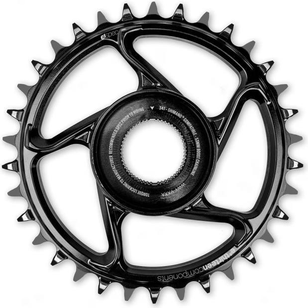 Actual product image e*13 | e*spec Aluminum Direct Mount Chainring, Shimano E8000 | Black (34)