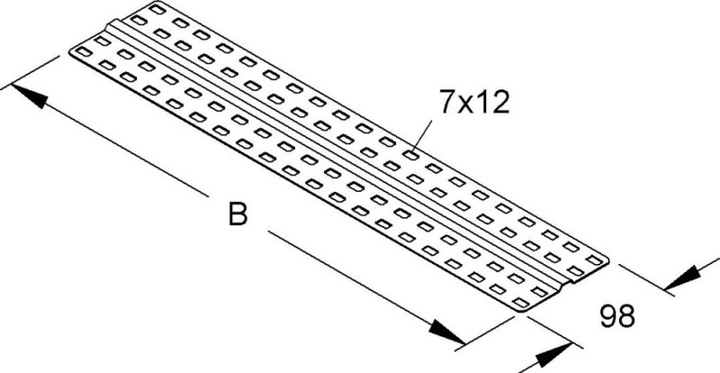 Produktbild Niedax Stossstellenleiste (Kabeldurchlass, 38.90 cm)