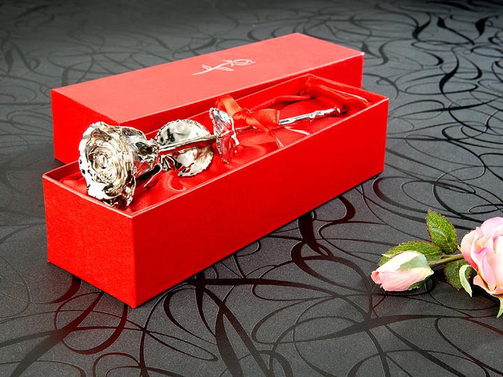 Produktbild St. Leonhard Echte Rose für immer schön: mit Platin-Veredelung, 28 cm