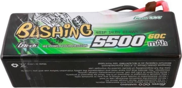 Actual product image Gens Ace G-Tech 5500mAh 4S1P 14.8V 60C HardCase RC car Lipo Battery (14.80 V, 5500 mAh)